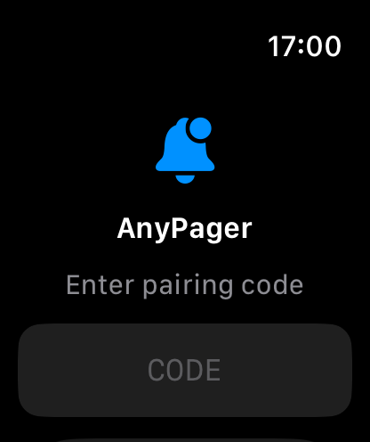 Apple Watch: pairing screen